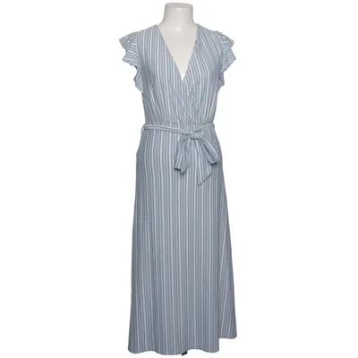 Slå-om-kjole (Blå, Hvid) fra Reserved Elastan, Polyester, Viscose