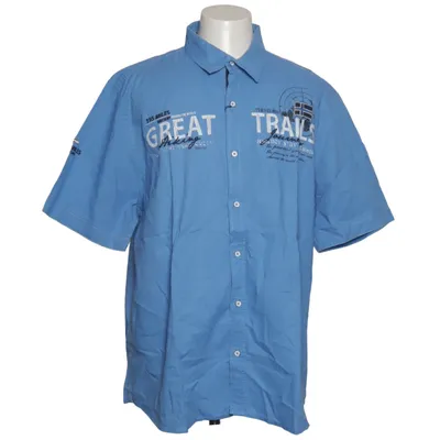Korte mouwen shirt (Blauw) van Jean Carriére Katoen, Linnen