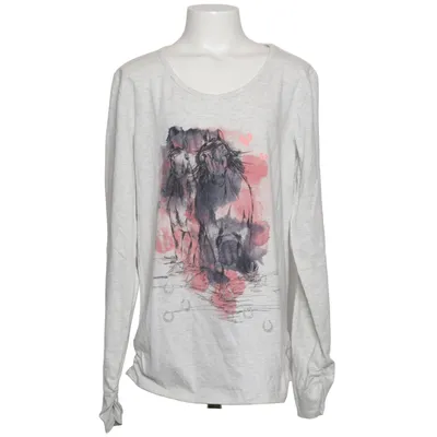 Langarmshirt (Grau) von Yigga Elasthan, Bio-Baumwolle, Polyester