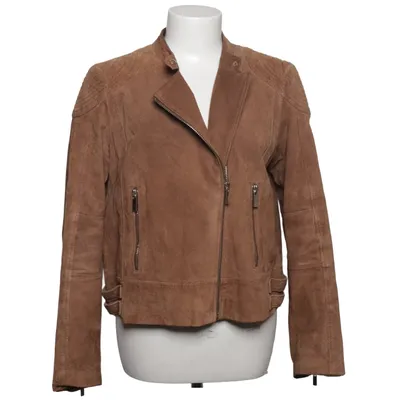 Bikerjakke (Brun) fra Mango Læder, Polyester