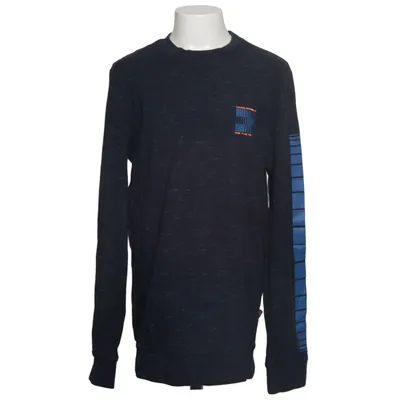 Lange mouwen shirt (Zwart, Blauw) van WE Katoen, Polyester