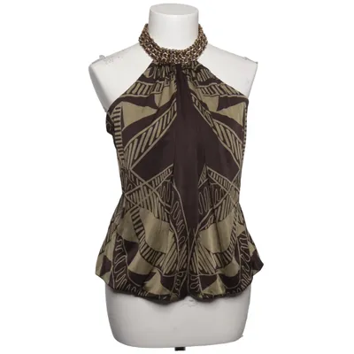 Haut dos-nu (Marron, Beige) de Sky Soie