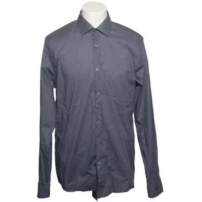 Shirt (Blauw, Wit) van Cast Iron Katoen, Elastaan