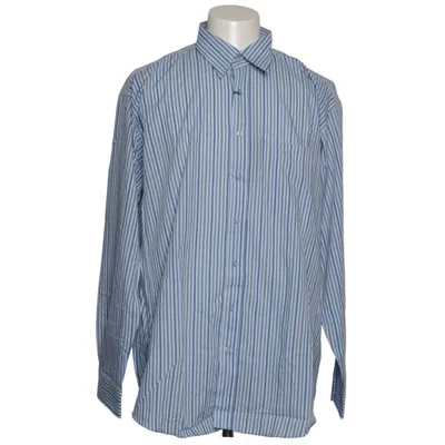 Shirt (Blauw, Wit, Bruin) van Henry Morell Katoen, Polyester