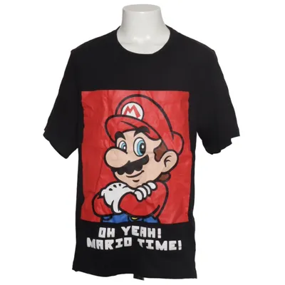 T-shirt (Zwart, Meerkleurig) van Super Mario Katoen
