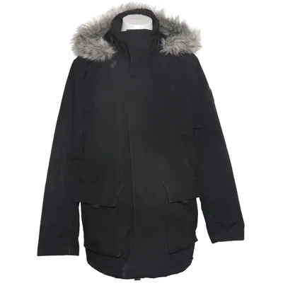 Parka (Black) from New Look Acrylic, Cotton, Polyester