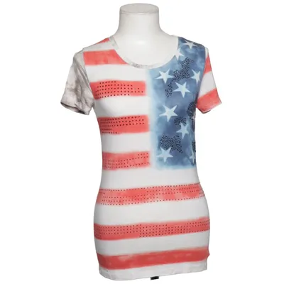T-shirt (White, Red, Blue) from Amor & Psyche Elastane, Viscose