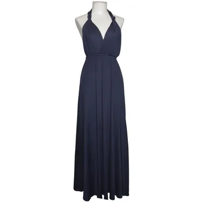 Halterneck-kjole (Blå) fra Classic Fashion Collection Elastan, Polyester