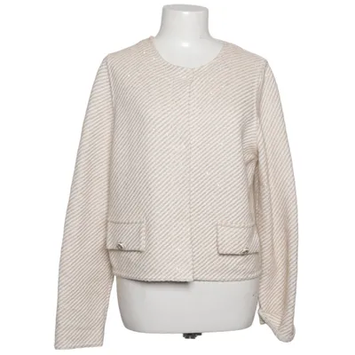 Cardigan (White, Beige) from Bruno Manetti Cotton, Polyester, Viscose