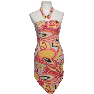Halternek jurk (Geel, Roze, Meerkleurig) van JL Fashion