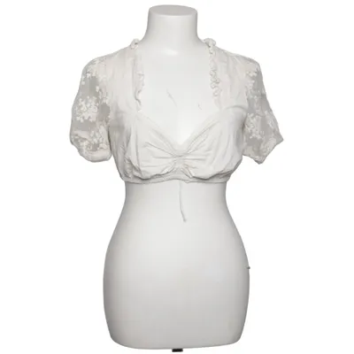 Dirndlbluse (Beige) fra Marjo Bomuld, Elastan, Polyester