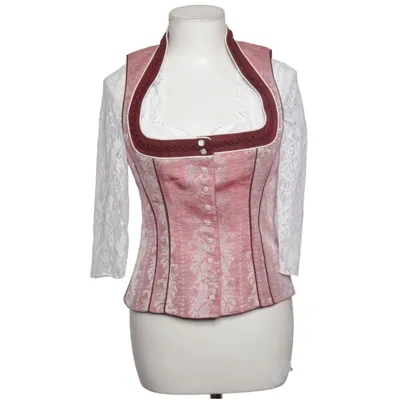 Dirndl blouse (Pink, White) from Alpin Cotton, Linen, Polyester