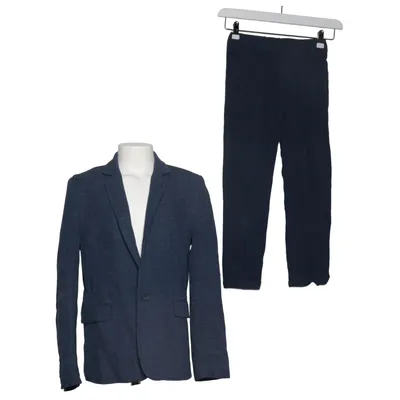 Jakkesæt (Blå) fra H&M Bomuld, Linned, Polyester