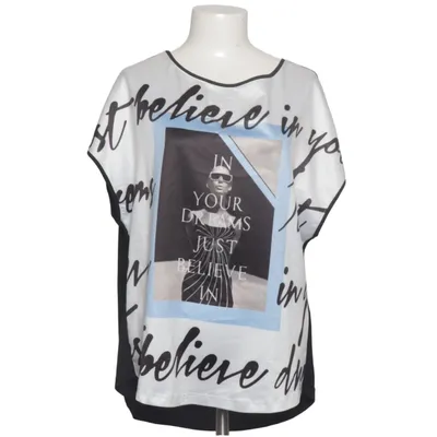 Top (Zwart, Wit, Blauw) van DejaVu Katoen, Polyester, Viscose