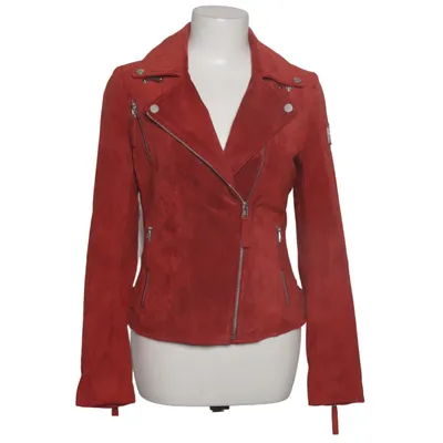 Biker jacket (Red) from Freaky Nation Cotton, Leather, Polyester