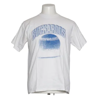 T-shirt (Hvid, Blå) fra Gildan Activewear Bomuld