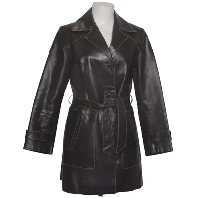 Leather coat (Brown) from Joy Leather, Polyester