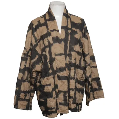 Jacket (Beige, Black) from Johanna Paris Cotton, Polyester, Viscose