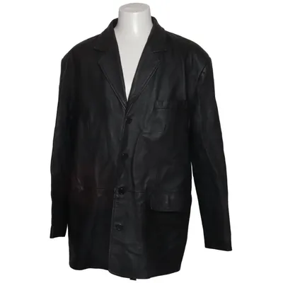 Leather blazer (Black) from Henry Morell Leather, Polyester