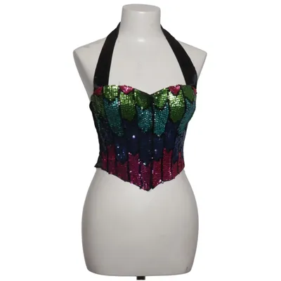 Neckholder Top (Blau, Grün, Pink) von RAJA Baumwolle, Polyester