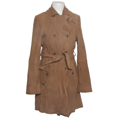Läderkappa (Brun) från Anokhi Bomull, Skinn, Polyester