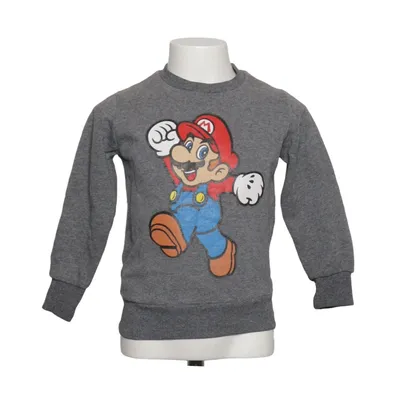 Collegetröja (Grå, Flerfärgad) från Super Mario