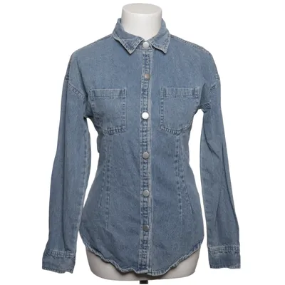 Denim shirt (Blue) from Missy Empire Cotton, Polyester, Viscose