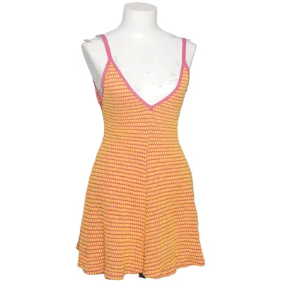 Kleid (Gelb, Pink) von Zara Baumwolle, Elasthan, Polyester