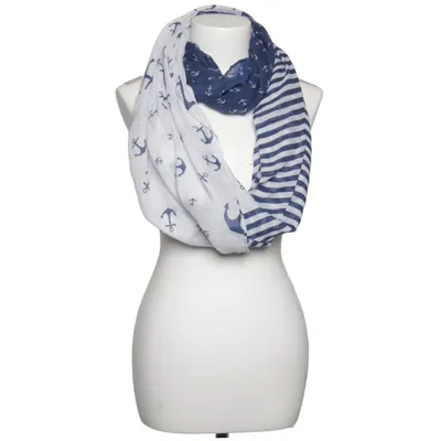 écharpe circulaire (Bleu, Blanc) de Scarfs 4 You Polyester, Viscose