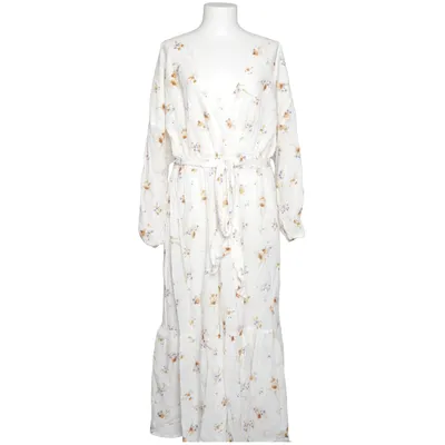 Långklänning (Vit, Flerfärgad) från H&M Bomull