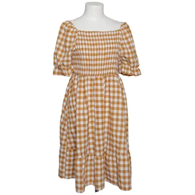 Robe (Jaune, Blanc) de Shein Curve Polyester