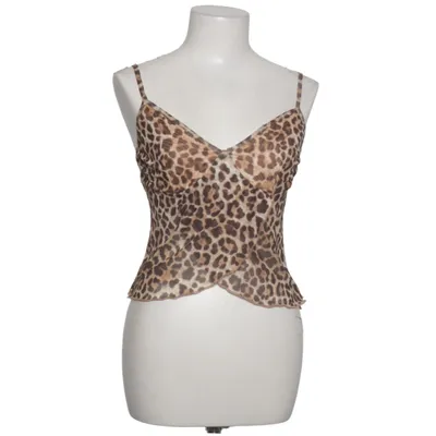 Topp (Brun, Svart) från Shein Elastan, Polyester
