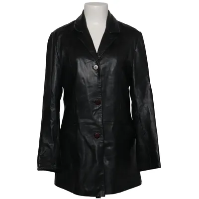 Läderkavaj (Svart) från Cabrini Polyester, Viskos