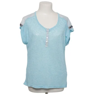 Top (Blue, White) from Talitha Cotton, Linen, Polyamide, Polyester