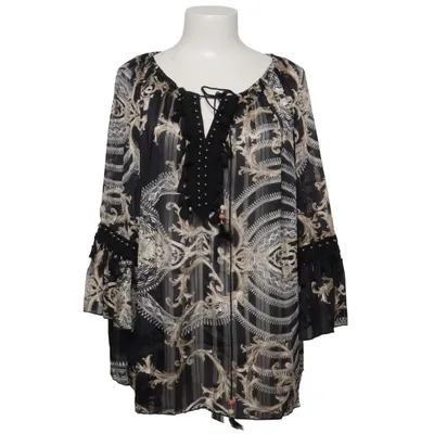 Blouse (Zwart, Beige) van Trois Ka Polyester