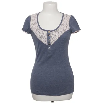 Henley T-shirt (Blå, Beige) fra Review Bomuld