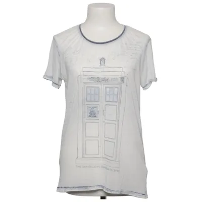 T-shirt (White, Blue) from Doctor WHO Cotton, Elastane