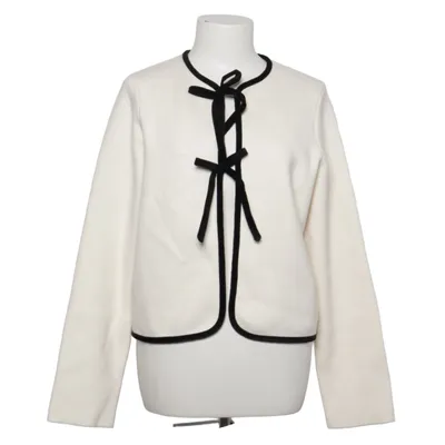 Cardigan (Blanc, Noir) de La Maille Sézane Élasthane, Laine de mouton, Coton biologique, Polyamide