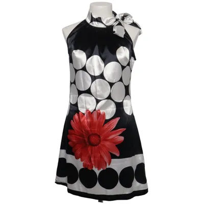 Halternek jurk (Zwart, Wit, Rood) van Malu Elastaan, Polyester