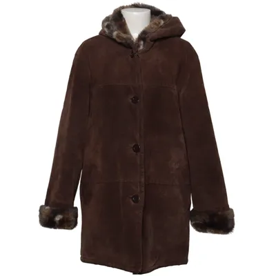 Shearling Jacke (Longjacke/ Kurzmantel) von Avitano Acryl, Leder, Polyester