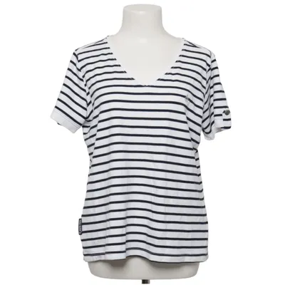 T-shirt (Hvid, Blå) fra Voile Bleue Bomuld