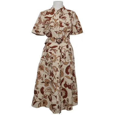 Blusenkleid (Beige, Braun) von Sézane Leinen, Bio-Baumwolle