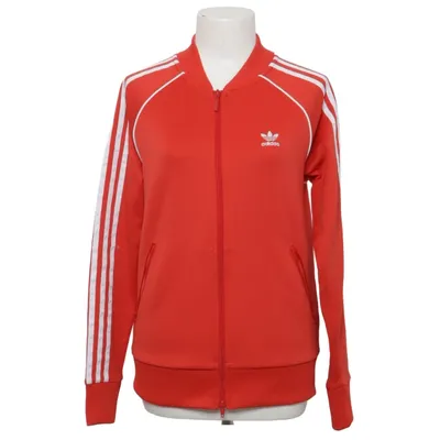 Träningsjacka (Röd, Vit) från Adidas Originals Bomull, Elastan, Återvunnen polyester