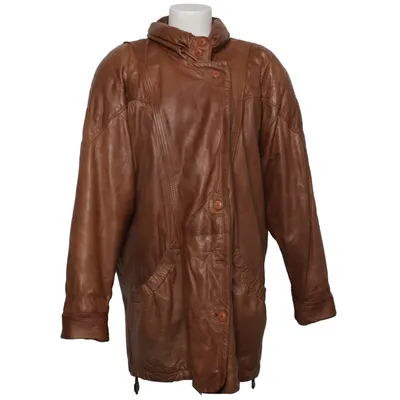 Lederjacke (Braun) von Echtes leder Leder, Polyester