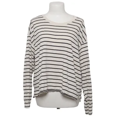 Long sleeve T-shirt (White, Black) from Monki Cotton, Modal