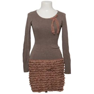 Jurk (Bruin, Roze) van M&V Modal, Wol
