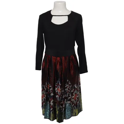 Dress (Black, Multicolored) from Single Elastane, Silk, Viscose