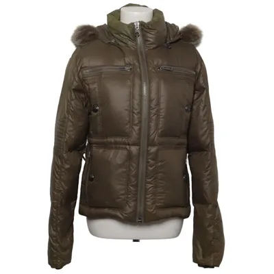 Dunjacka (Grön) från Faith Connexion Dun, Fjädrar, Rävpäls, Skinn, Nylon, Polyester