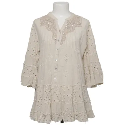 Bluse (Beige) von Peace + Love Baumwolle