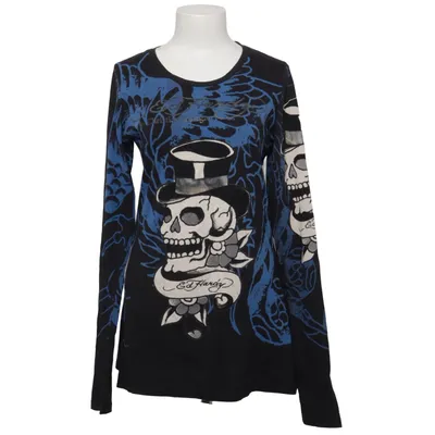 T-shirt (Schwarz, Blau) von Ed Hardy Baumwolle